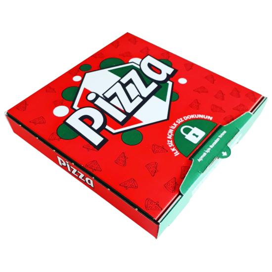 Kilitli Pizza Kutusu 26cm X 26cm X 4,2cm